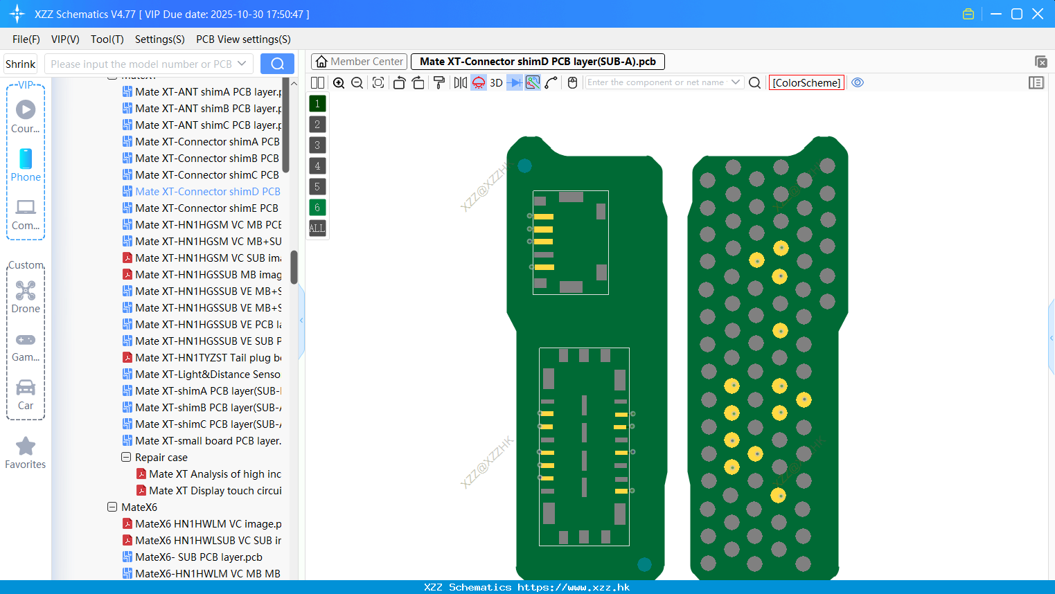 Huawei Mate XT-Connector ShimD PCB Layer(SUB-A)